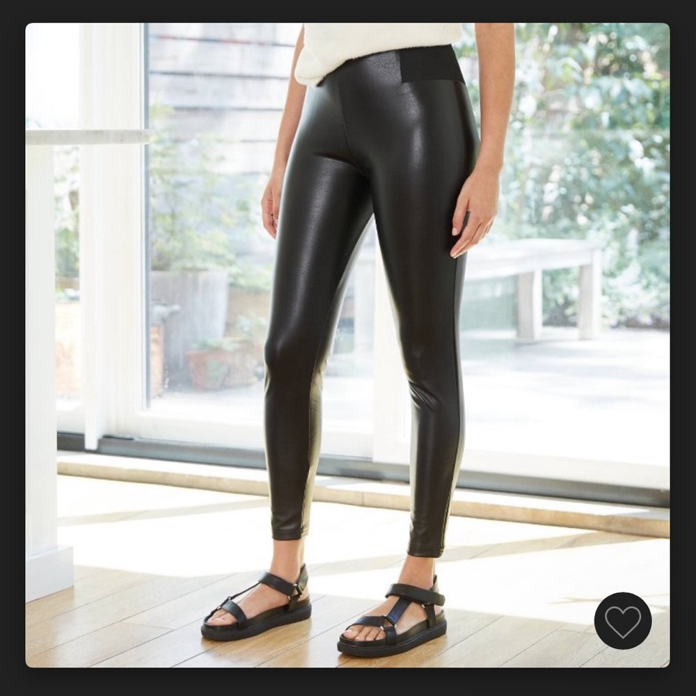 Women’s Black Faux Leather Leggings Size SM